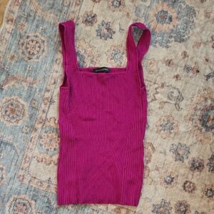 Banana Republic Magenta Ribbed Tank Top
